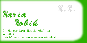maria nobik business card